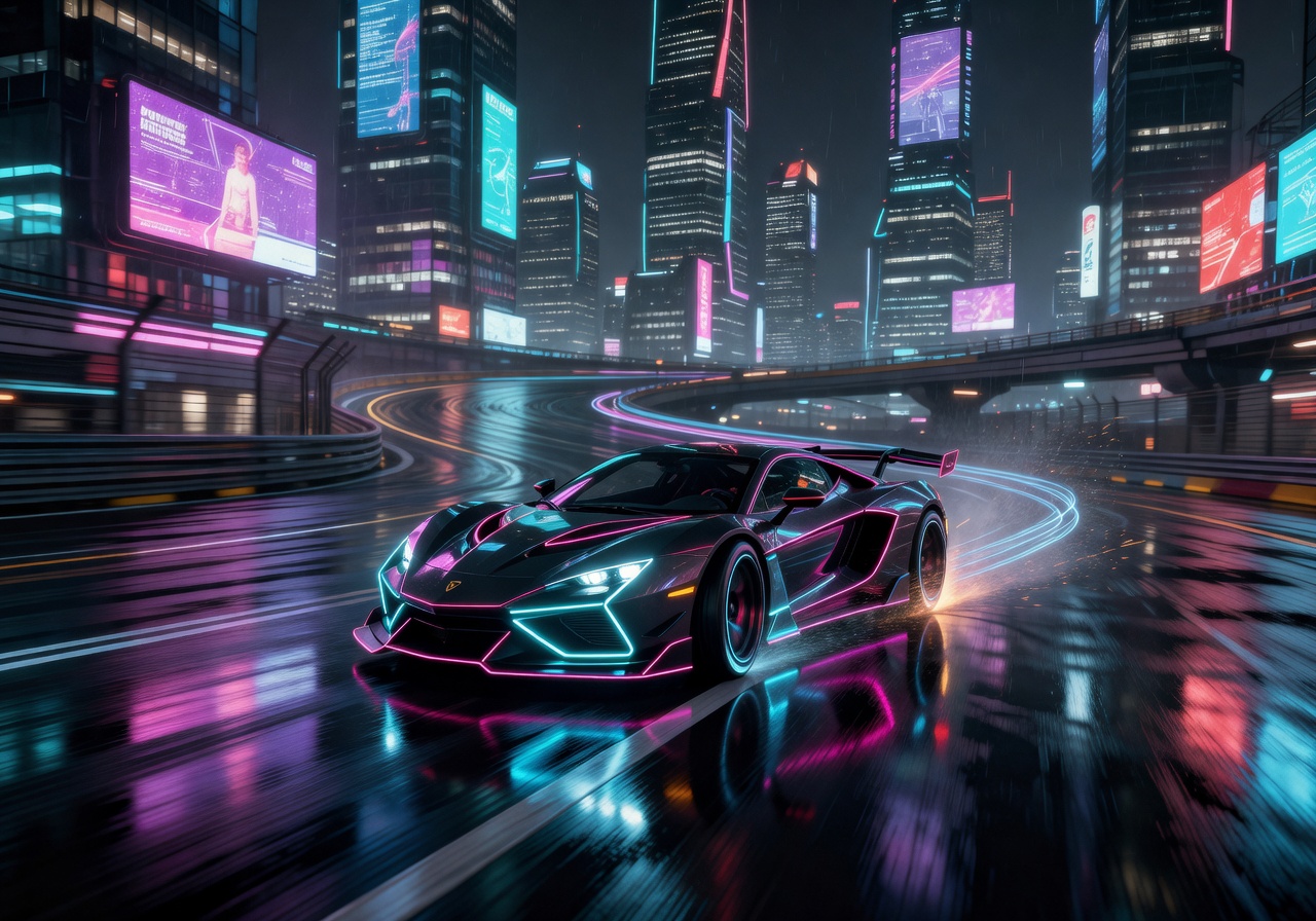 Gameplay screenshot of Neon Drift X